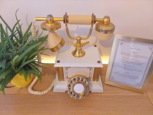 Serie B - Livre d'or audio - Téléphones audio mariage - Audio Guestbook - Blanc-doré