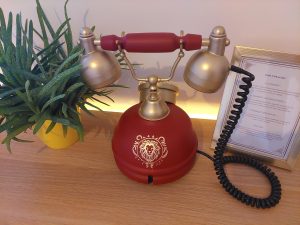 Serie B - Livre d'or audio - Téléphones audio mariage - Harry Potter Gryffondor - Bordeaux-doré - Face arrière