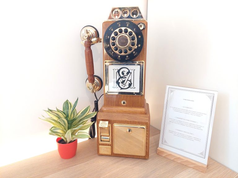 Série C - Bois-doré : Livre d'or audio - Téléphones Mariage | Anniversaire | Gender Reveal | Naissance | Baptême | Soirée d'entreprise