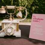 Lidorateur - Livre d'or audio - Téléphones audio mariage - Audio Guestbook - Série B blanc doré